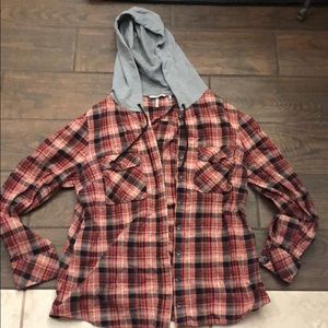 BKE Long Sleeve Button up Flannel Shirt Large